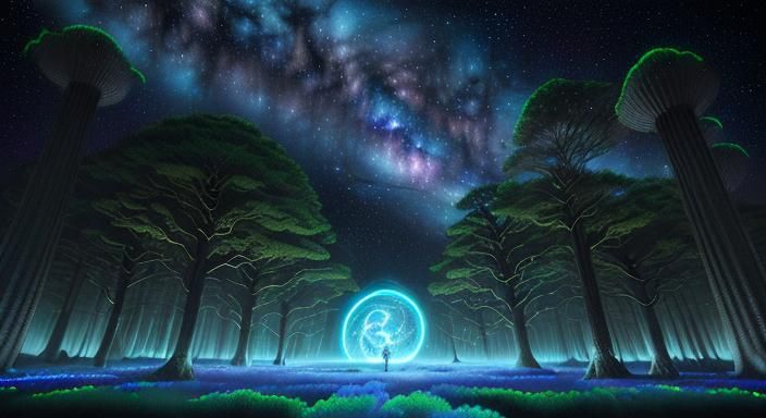 Cosmic Quantum Ballet in Hyperrealistic 3D