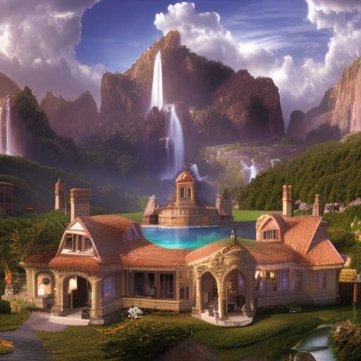 Detailed Matte Painting of a Nice Life