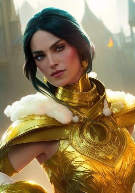 Brucite Baroness Portrait in Hyperdetailed Concept Art