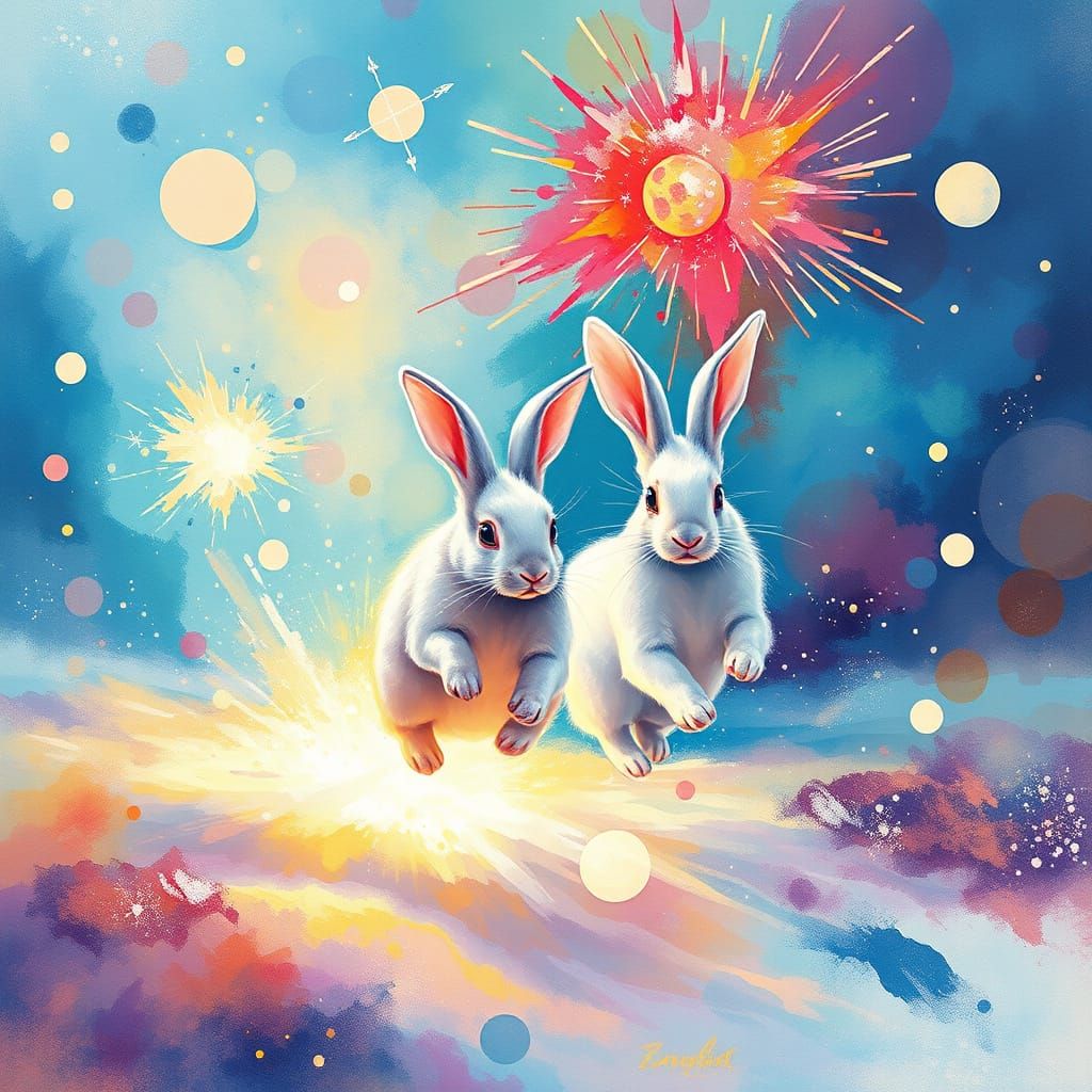 Rabbits of Light in Cosmic Winter Wonderland