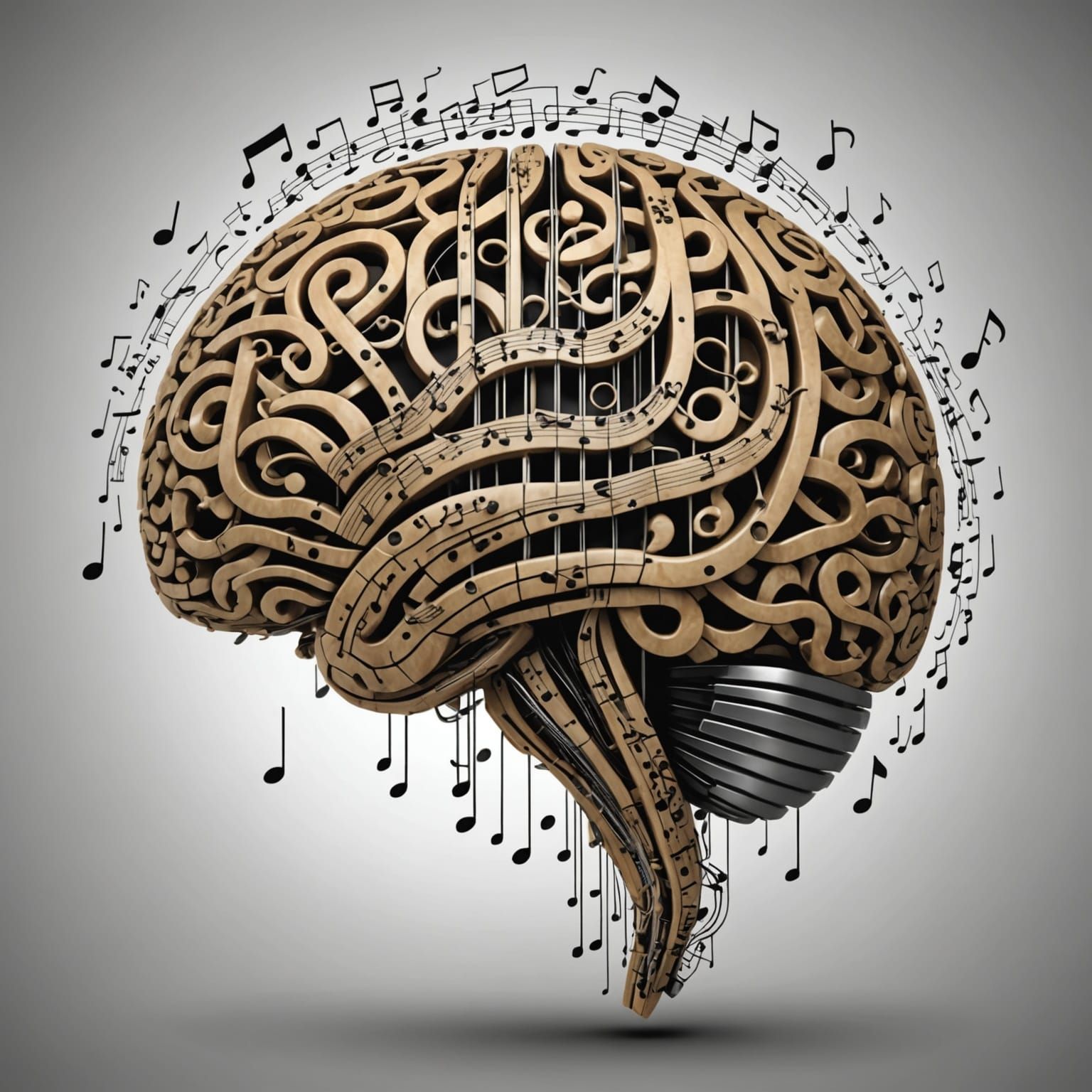 Musical Brain Concept Photography in HD