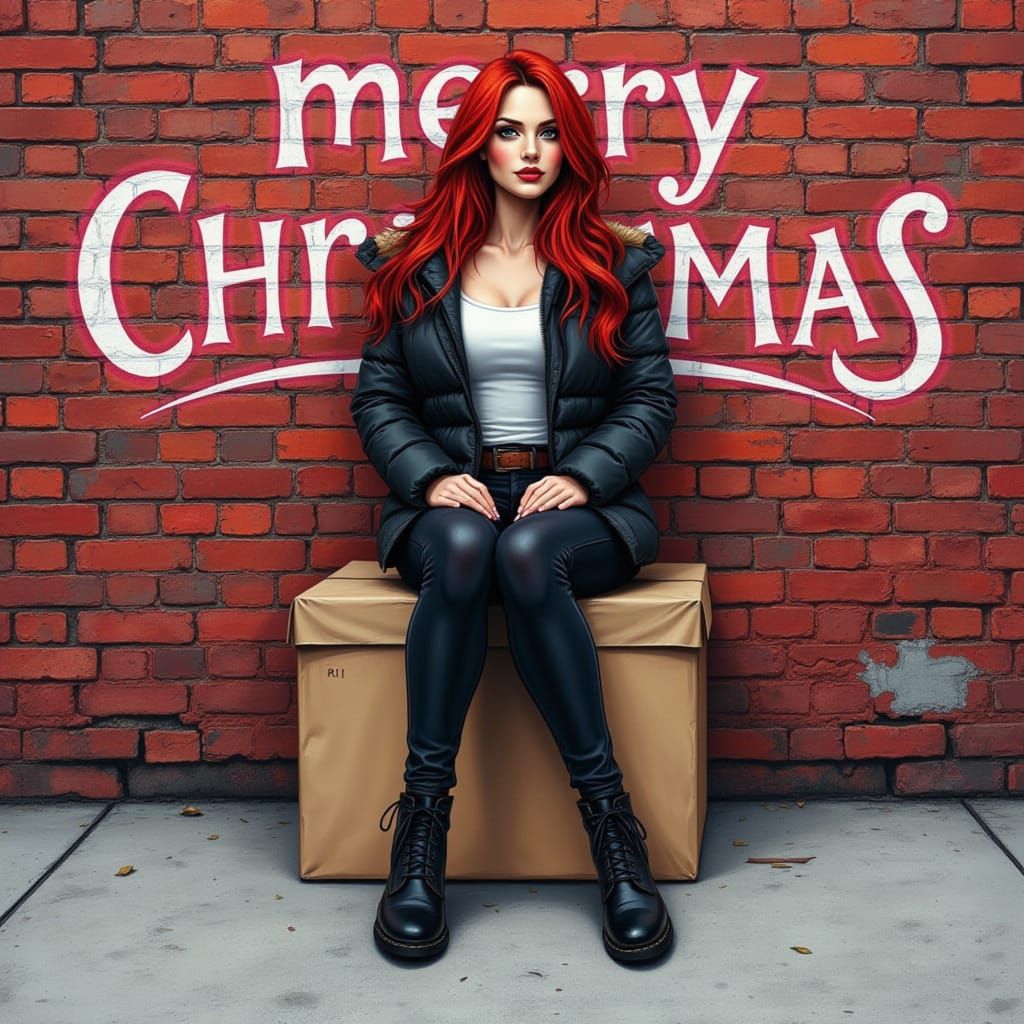 Satirical Cartoon of Woman in Puffy Jacket