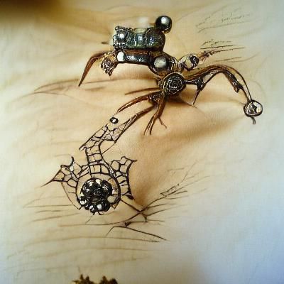 Steampunk Spider with Lizard Inside