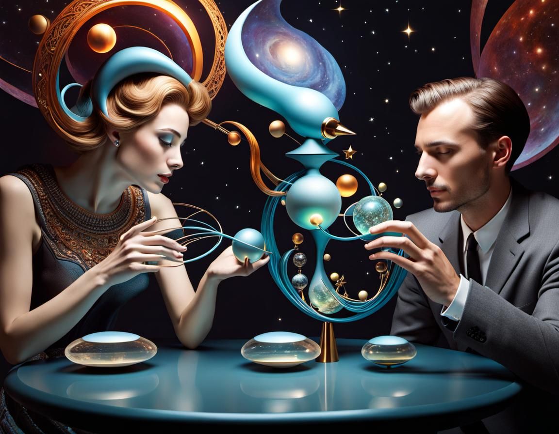 Atomic Universes Reflected in Lovers' Eyes