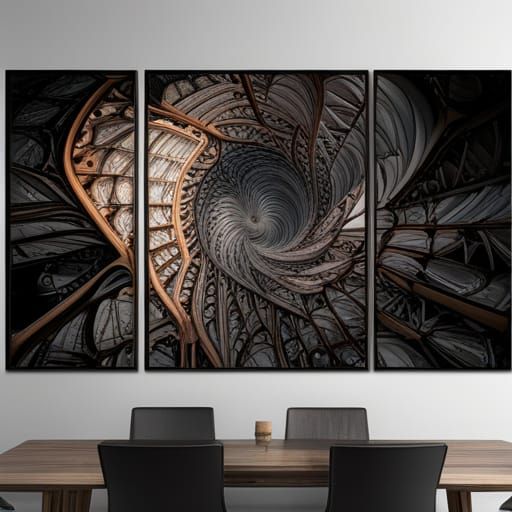 Fractal Canon Set in Hyperrealistic Acrylic Art