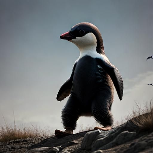 Simple AI-Generated Penguin Image