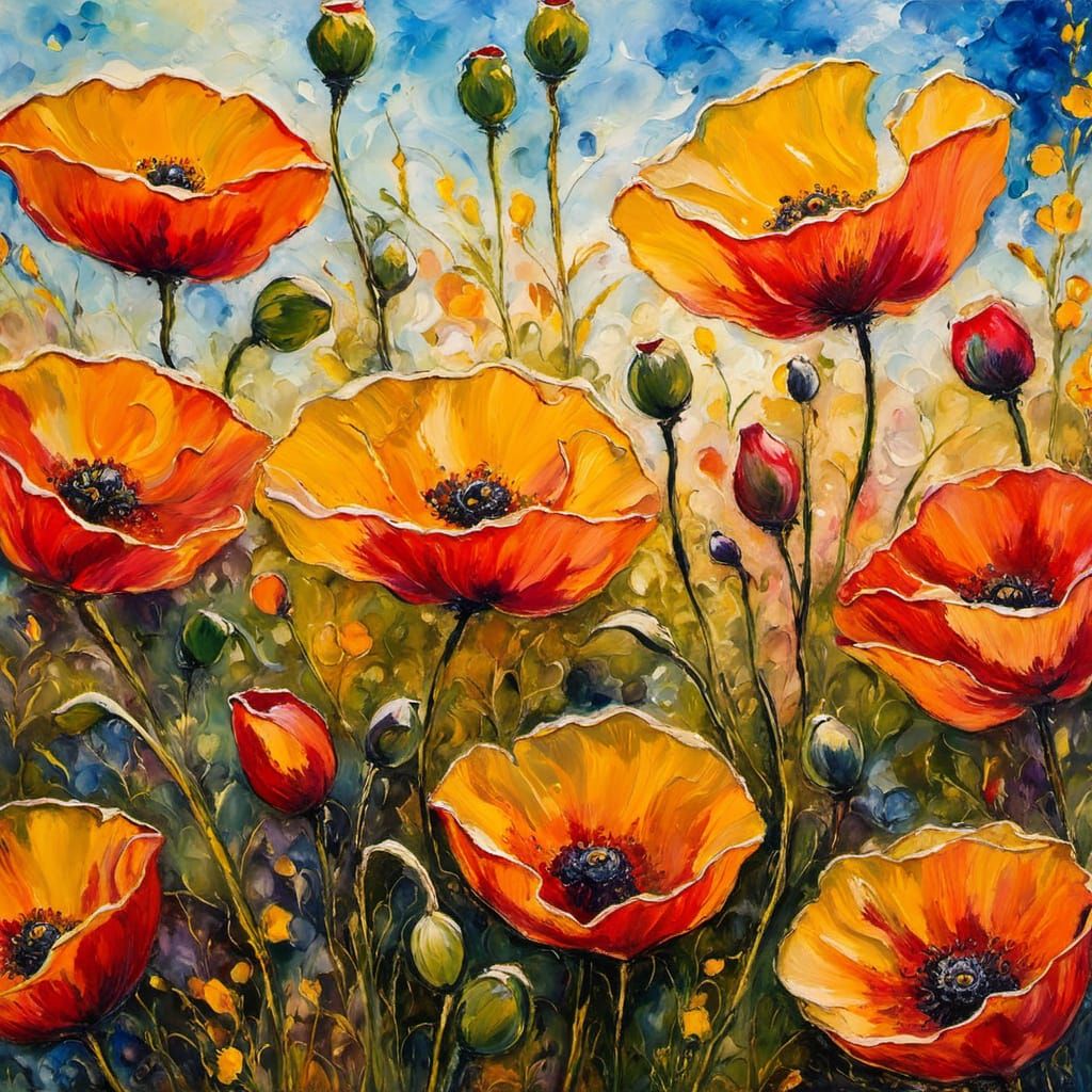 Poppies on a meadow