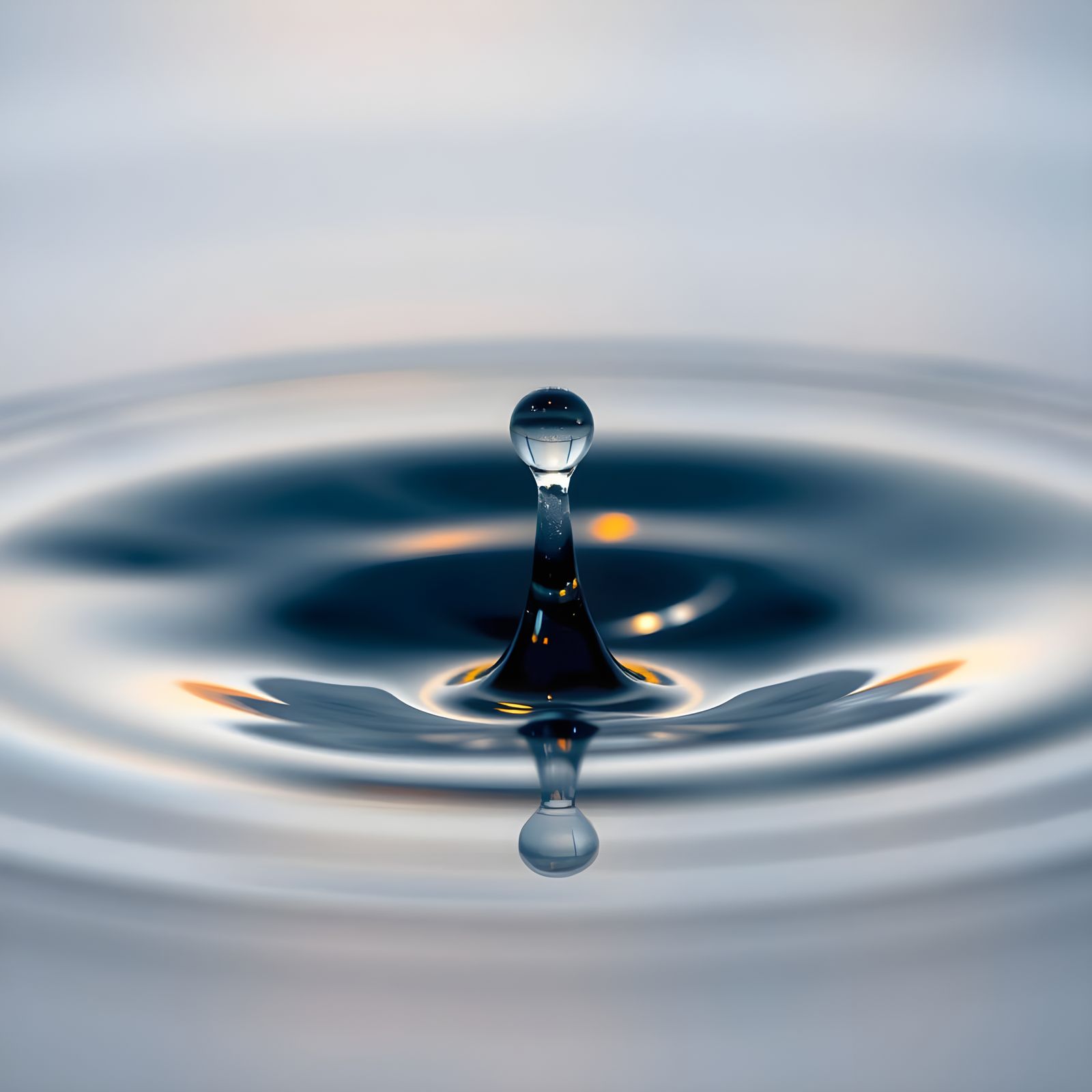 Tiny Ripple Effect in Hyperrealistic Close-Up