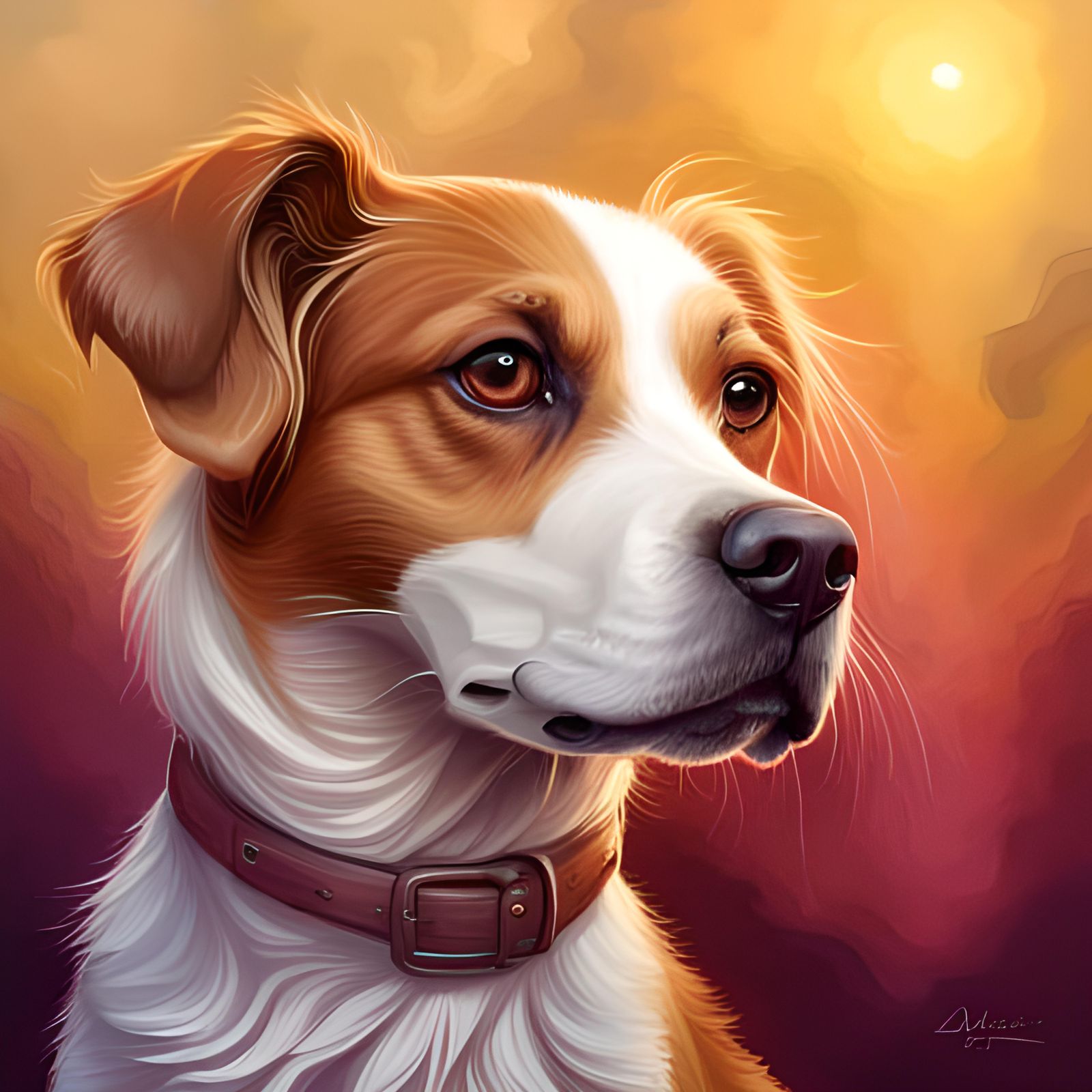 Hyperrealistic Dog Portrait with Dramatic Lighting