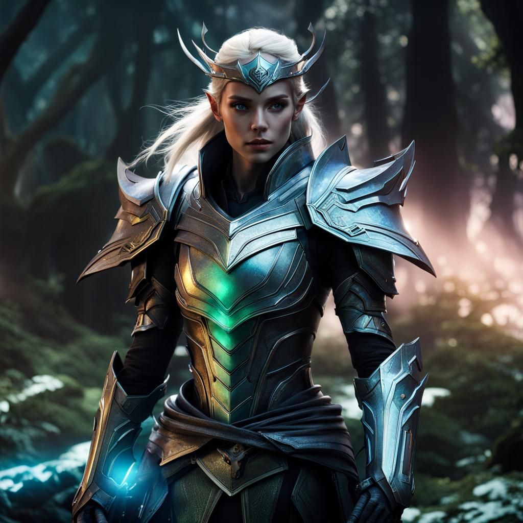 Space Elf down on the planet's surface