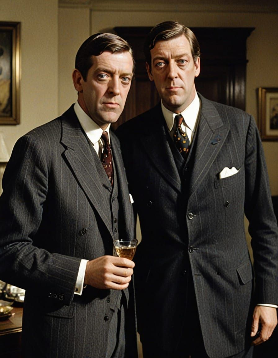Bertie Wooster and Jeeves in 1920s London Apartment