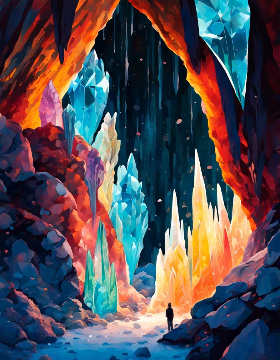 A luminous cave.