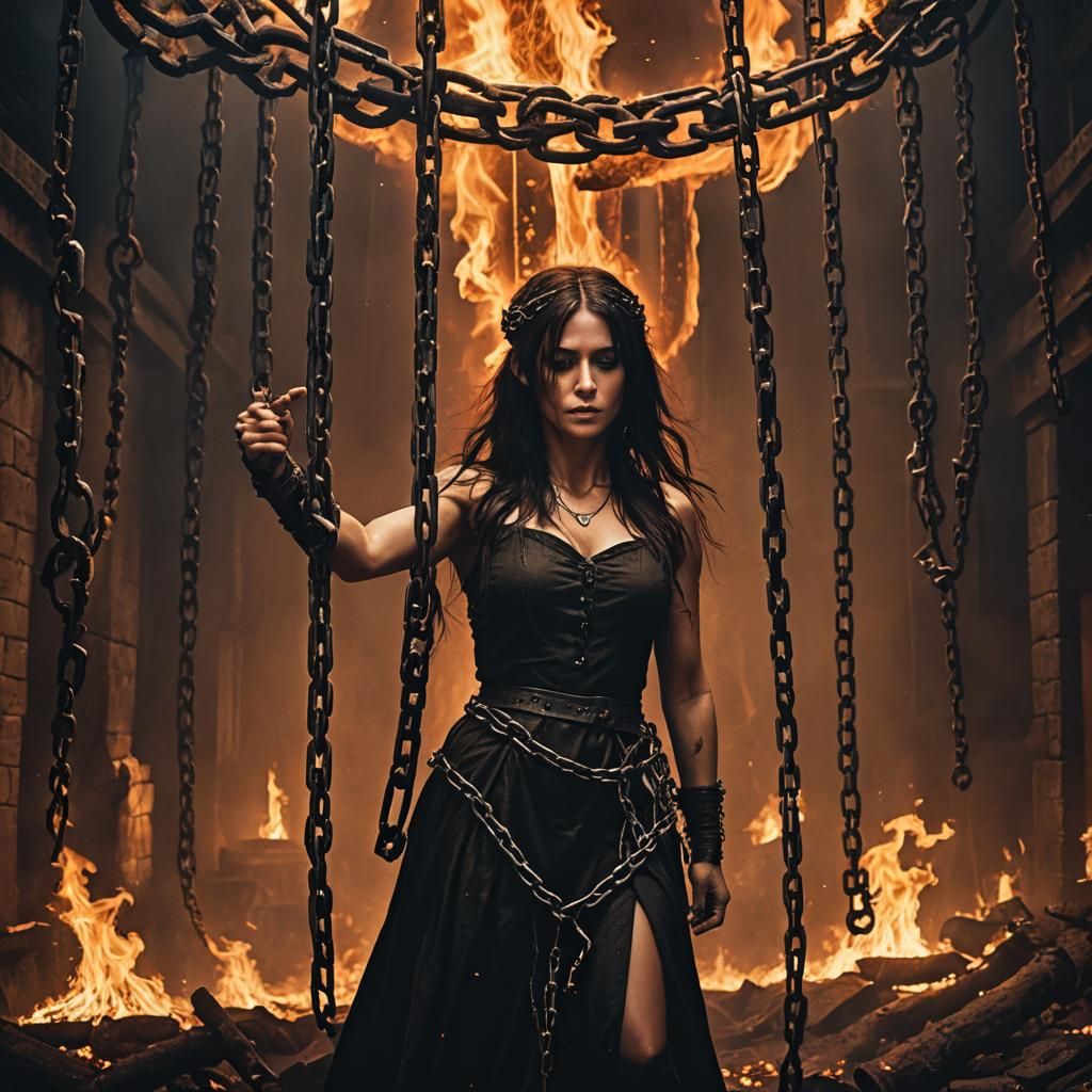 Woman in Chains: Fiery Depths