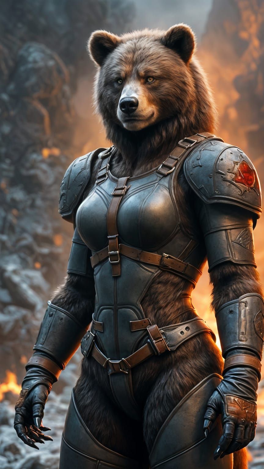 Feral Ursa Major: Human-Bear Hybrid Warrior