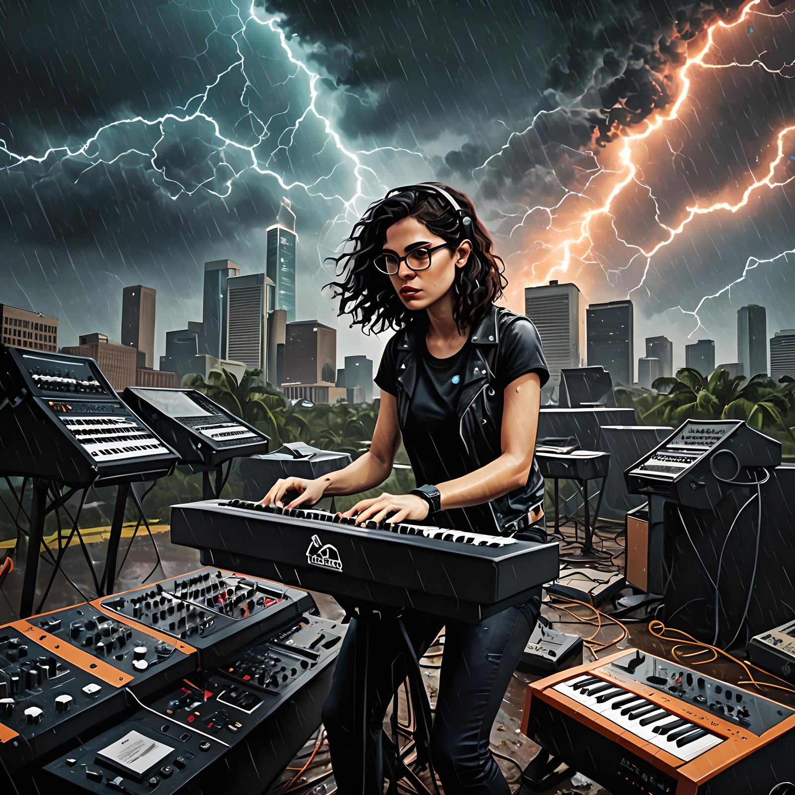 Synthpop Band Plays Hurricane Concert: Cartoon Style