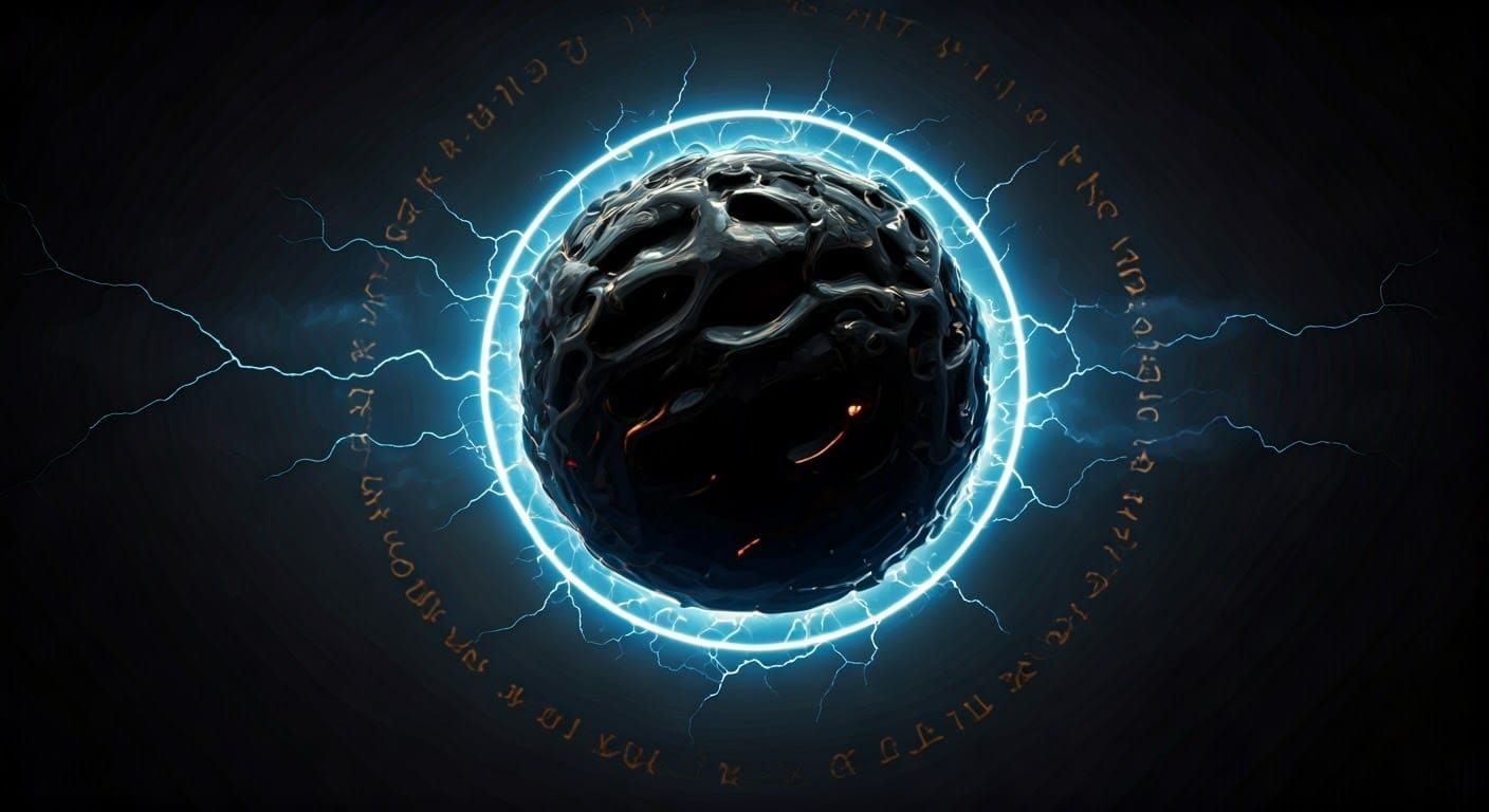 Ethereal Ebon Orb in Dark Fantasy Aesthetic