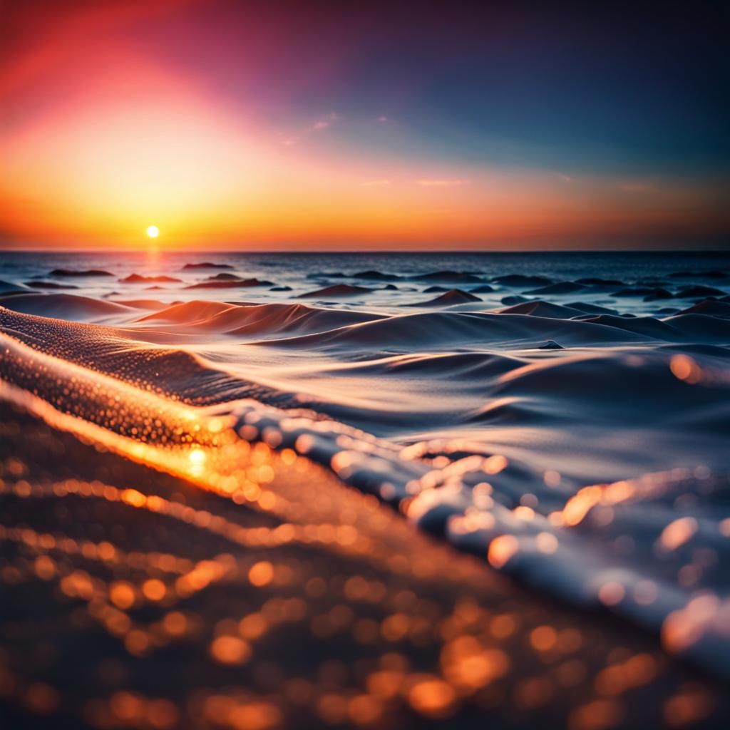 Vibrant Sunrise Over a Calm Sea