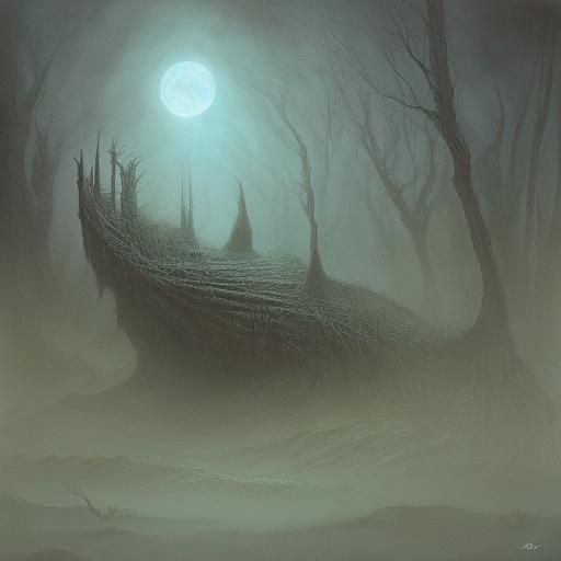 Girl in Misty Forest: Hyperrealistic Digital Painting