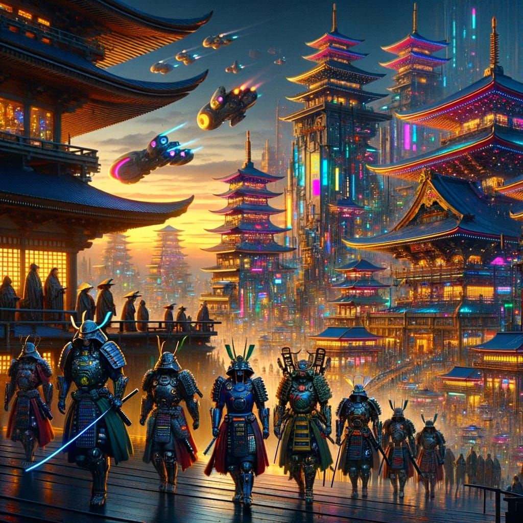 Futuristic Feudal Japan: A High-Tech Shogunate Empire