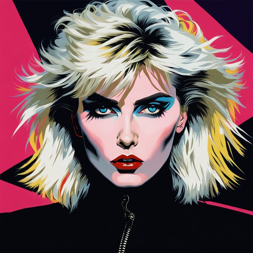 Debbie Harry as Seductive Pop Art Icon in Nagel Style