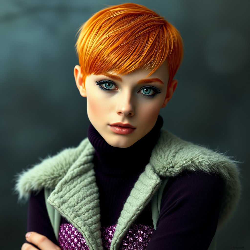 Ethereal Queen Portrait with Radiant Features