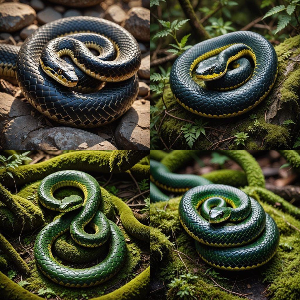 Snake Shaped Like the Number 8 in Bokeh Lighting