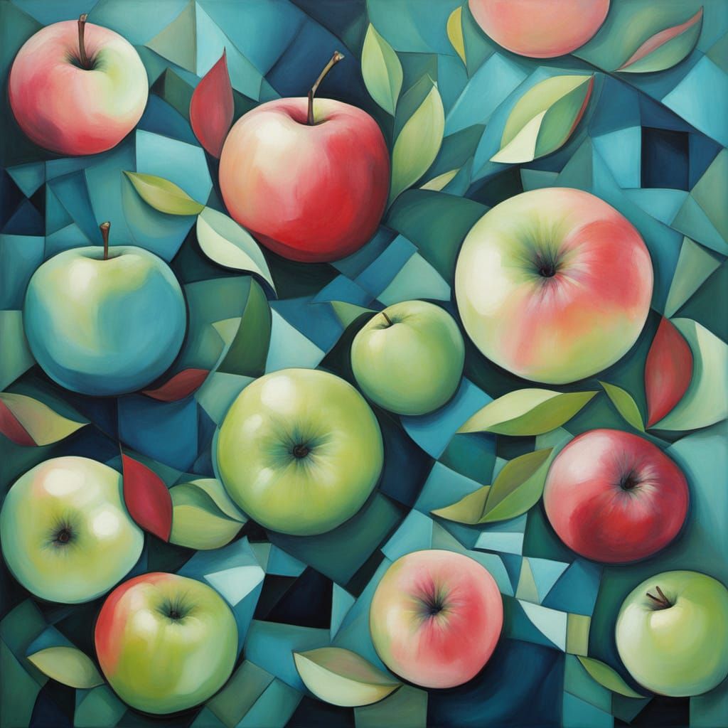 Abstract Surrealism Painting in Cubist Style