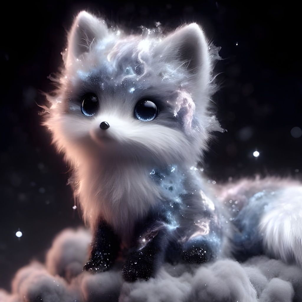 Glittery Arctic Fox