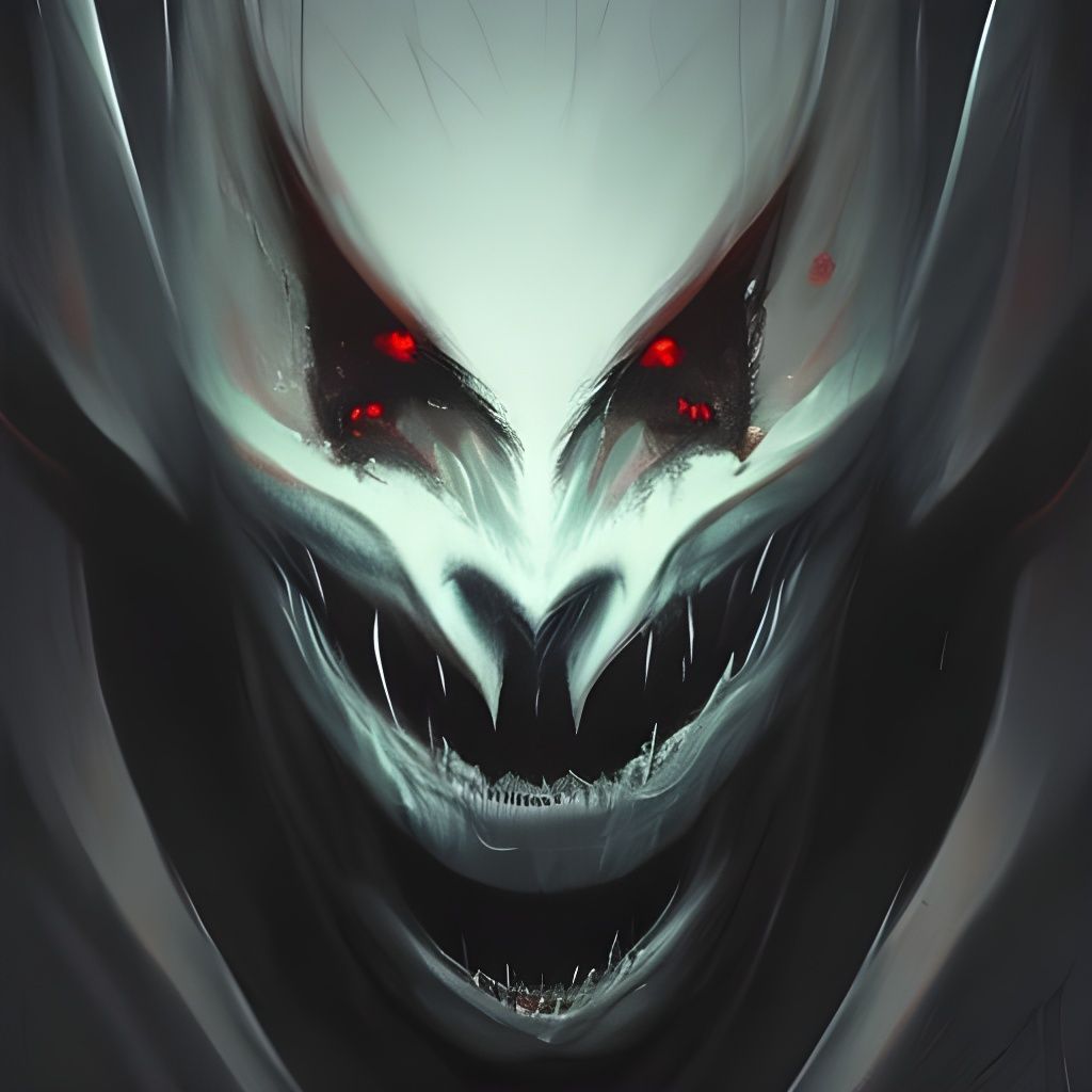 Sinister Demonic Moth in Gothic Horror Style