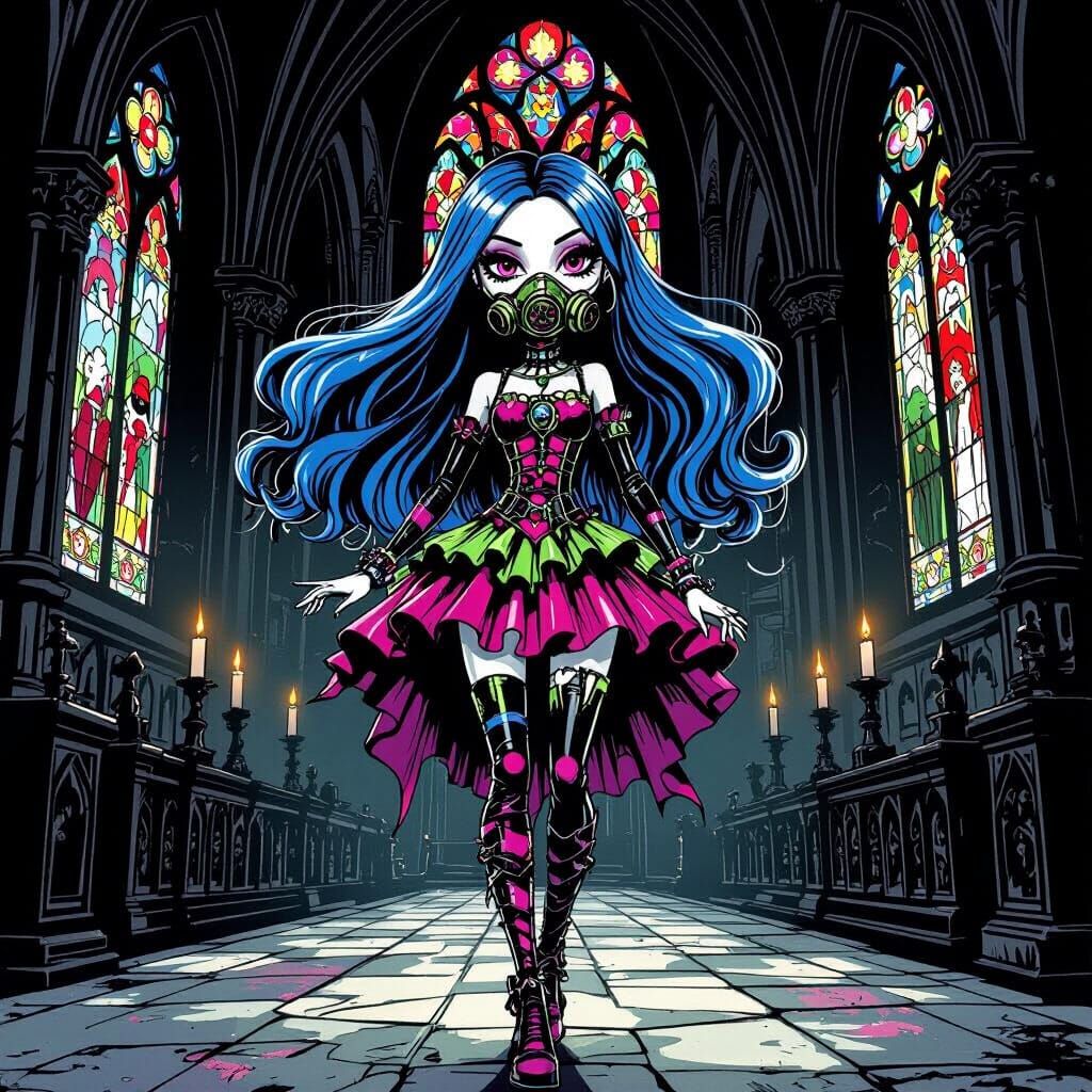 Monster High Doll in Gothic Cathedral