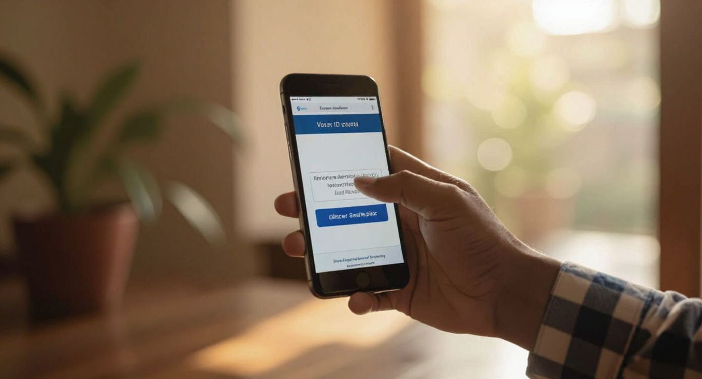 Voter ID App on Smartphone in Indian Home