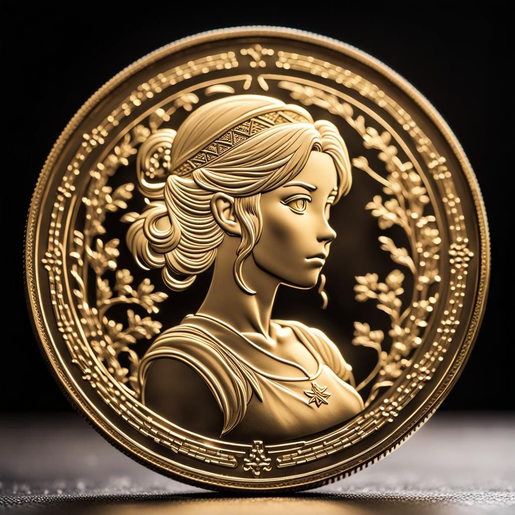 Anime Princess Coin with Greek Fantasy Designs