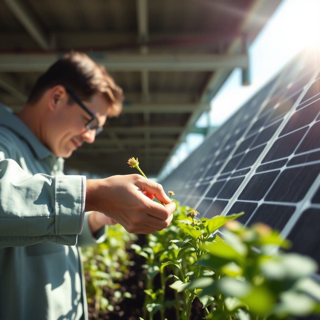 Solar Panels Harvesting Sunlight Energy