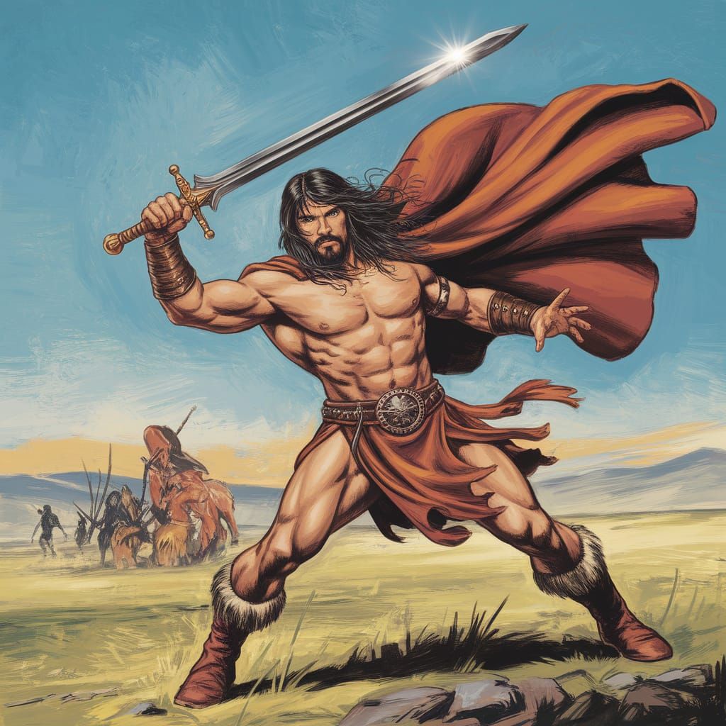 Conan the Barbarian in Epic Fantasy Style