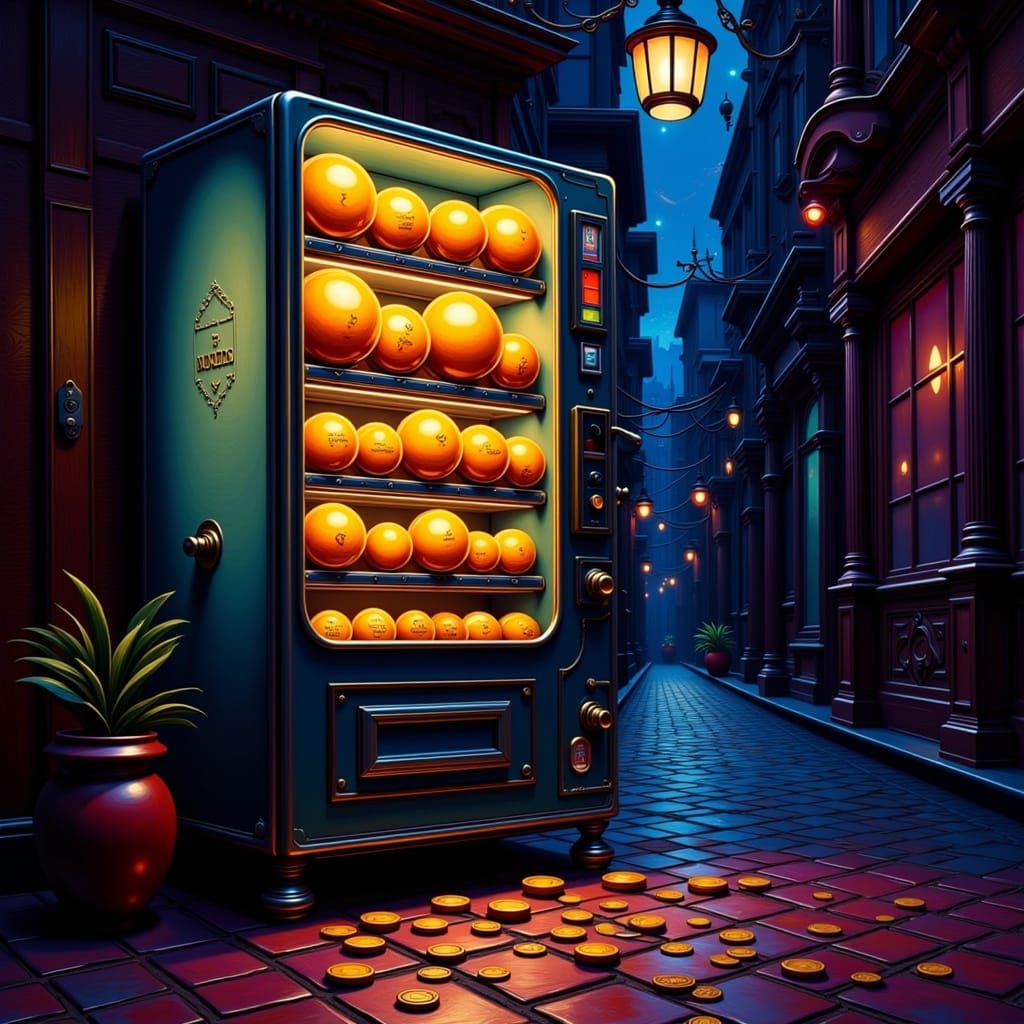 Random Bowling Ball vending machine