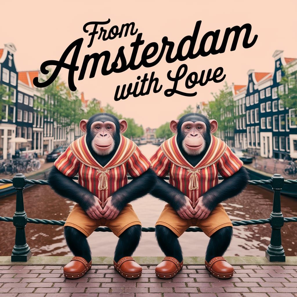 Another Postcard With Chimpanzees