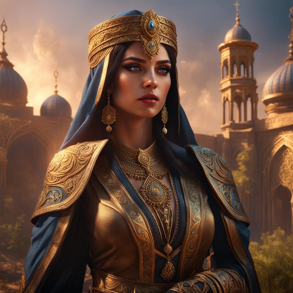 Detailed Matte Painting of a Girl Promoting Respect