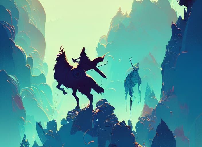 Norse Viking King in Composite Art Style