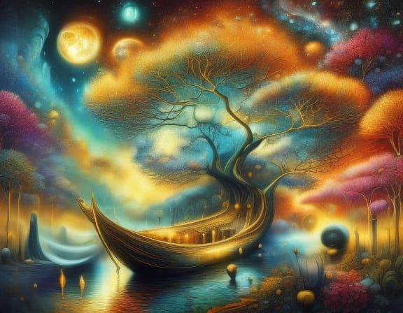 Regal Black Woman Adorned with Intricate Patterns