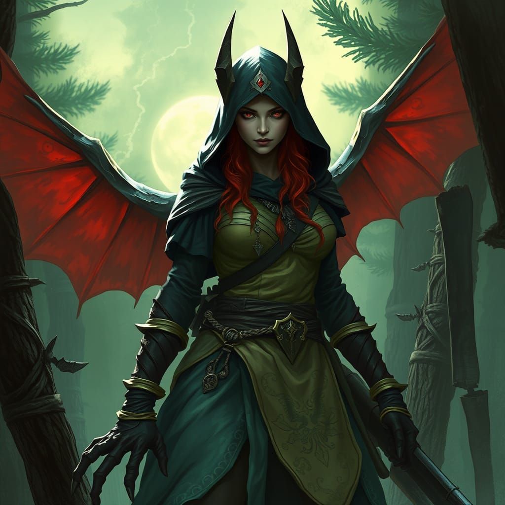 Cyberpunk Witch Exomercenary in Rio de Janeiro