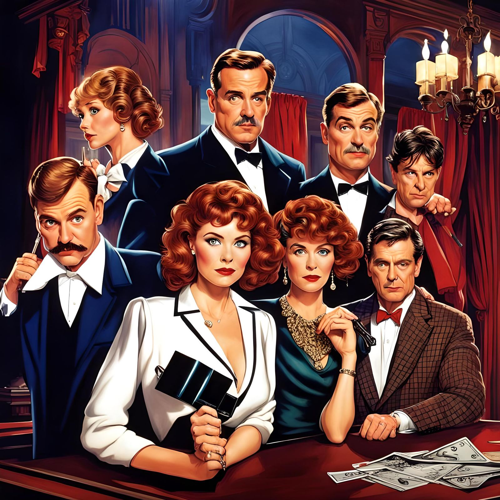 Clue Movie Inspired Murder Mystery Scene