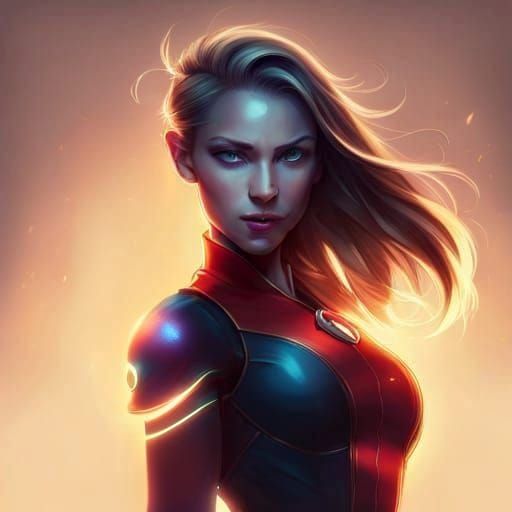 Detailed Portrait of a Woman in Animation Style