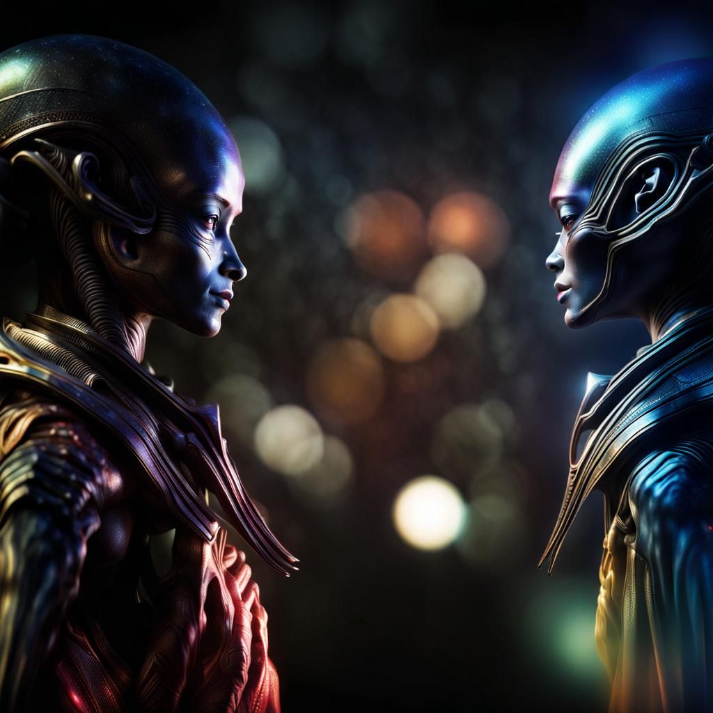 Photorealistic Aliens in Exotic Fashion: Hyperreal Photograp...