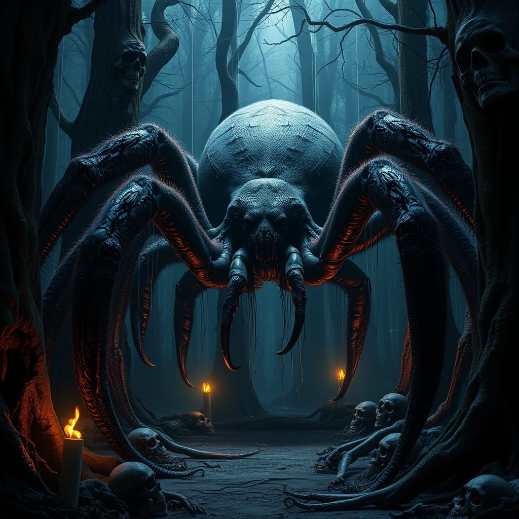 Dark Fantasy Acromantula in Shadows