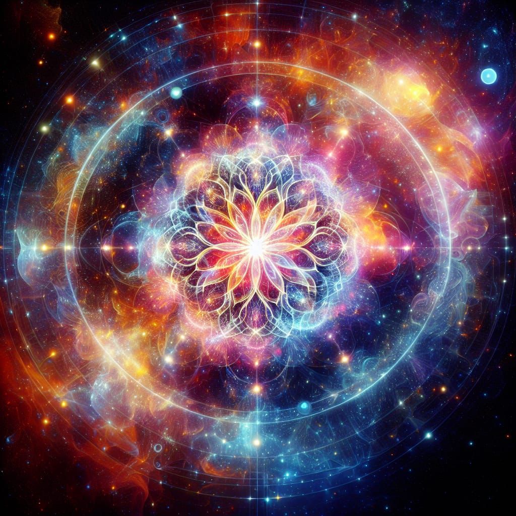 Holographic Cosmic Artwork: Healing Light in 8K