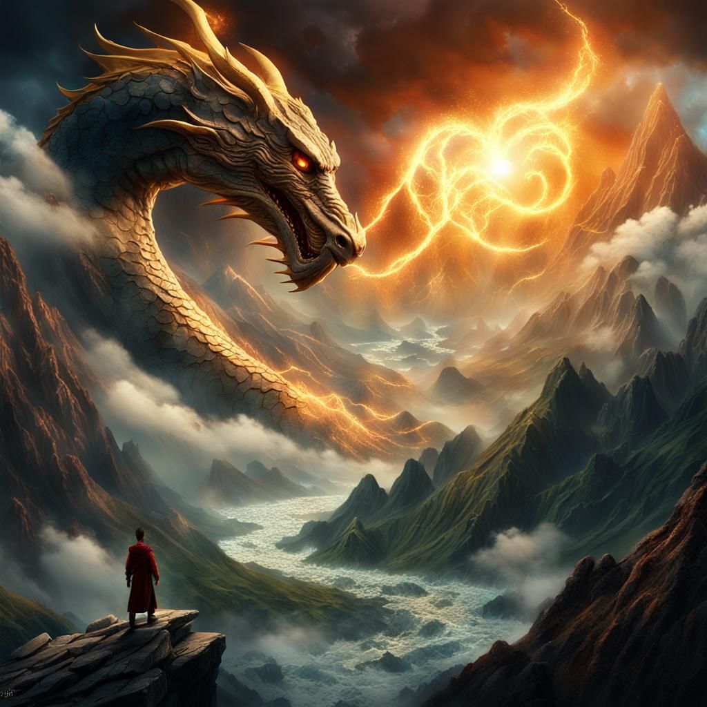 Last Avatar in Stormy Mountains, Digital Matte Painting