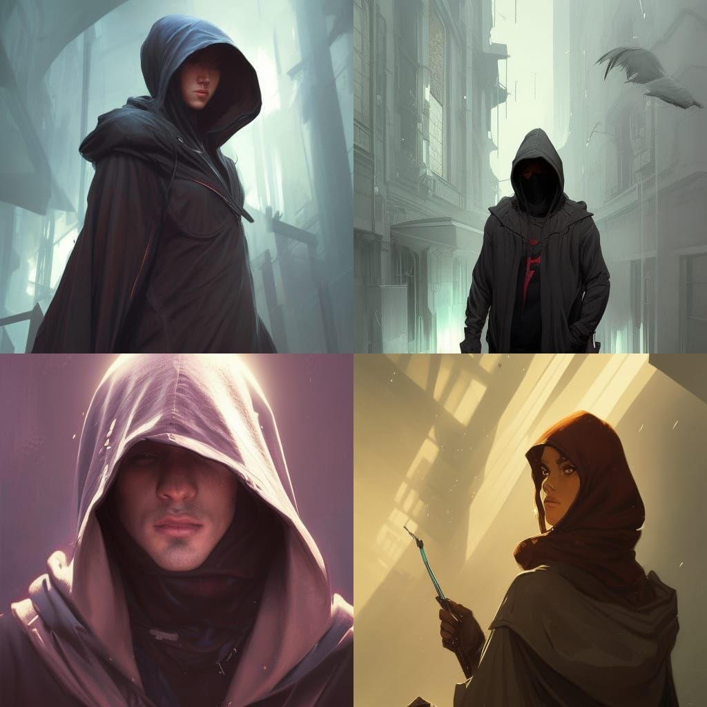 Hooded Gangster Portrait with Dynamic Lighting