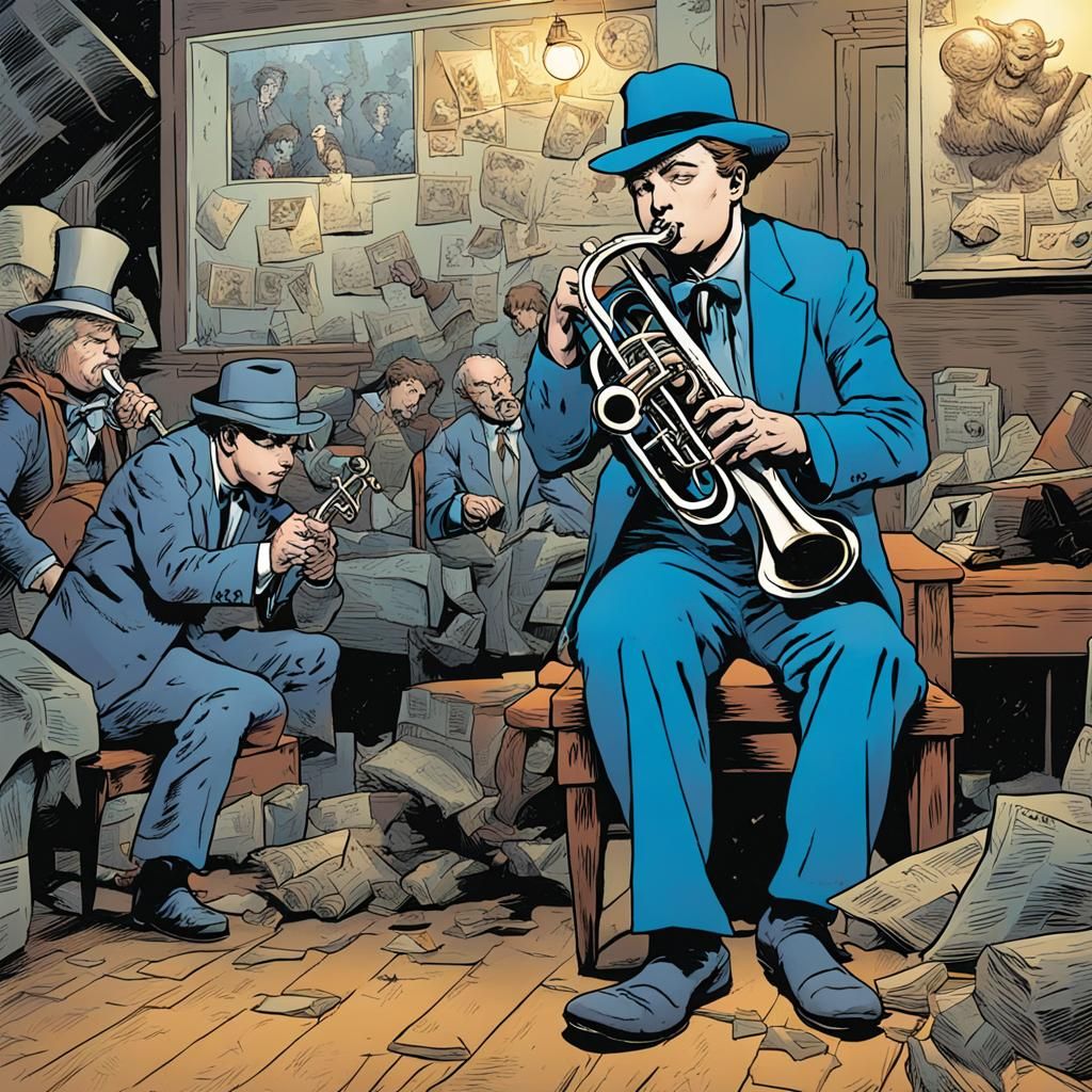 Boy Blue's Horn: Fables Comic Illustration