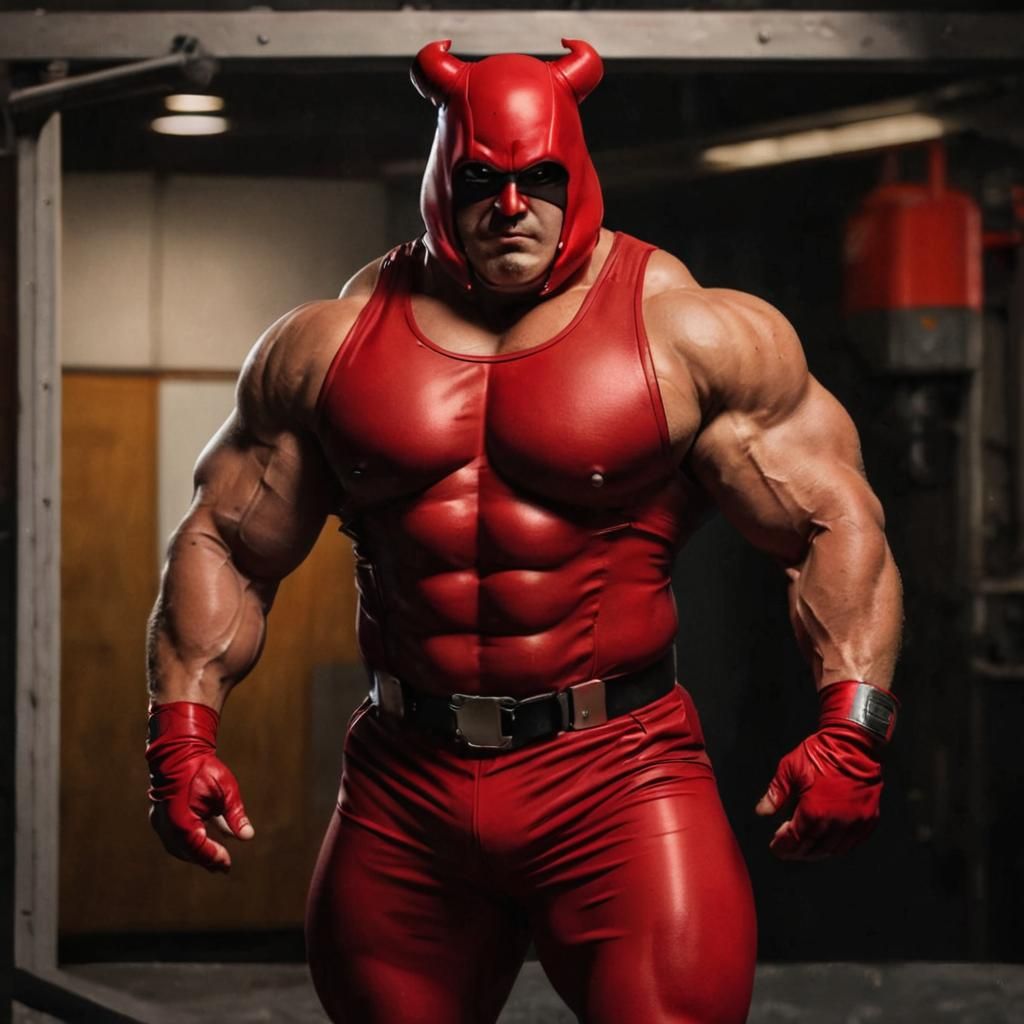 Mighty Red Warrior in Red Armor