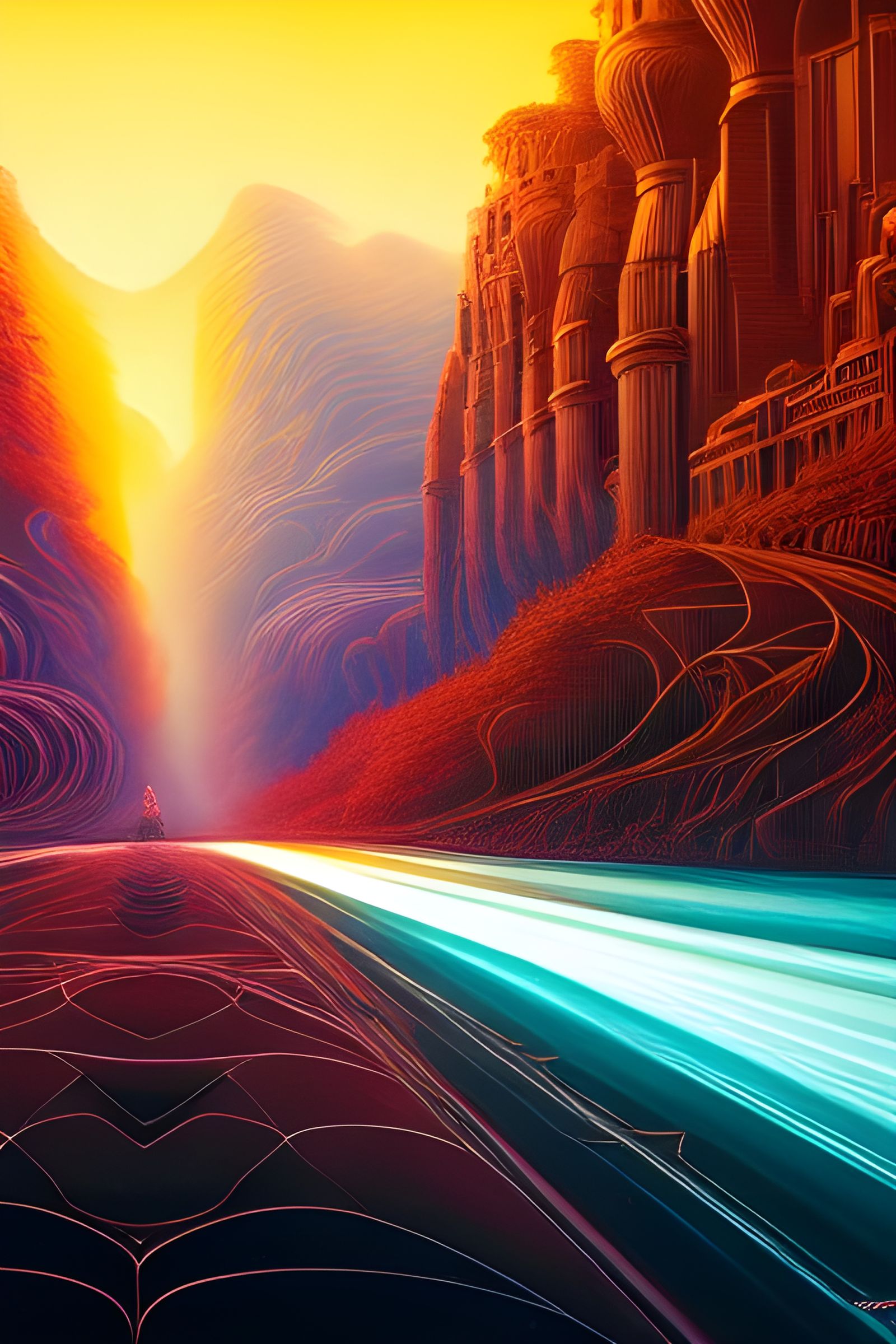 Epic Journey in Hyperrealistic Style